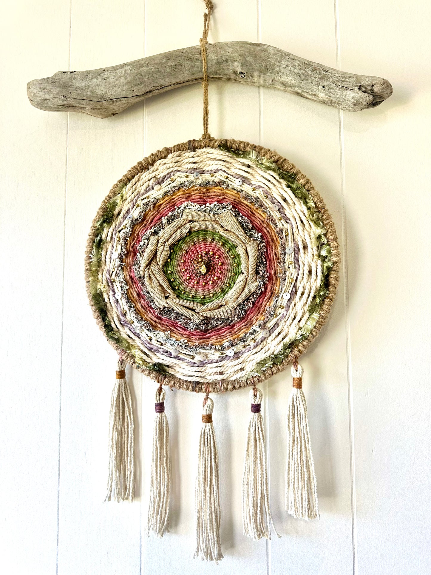 Mandala Weave on sun bleached driftwood
