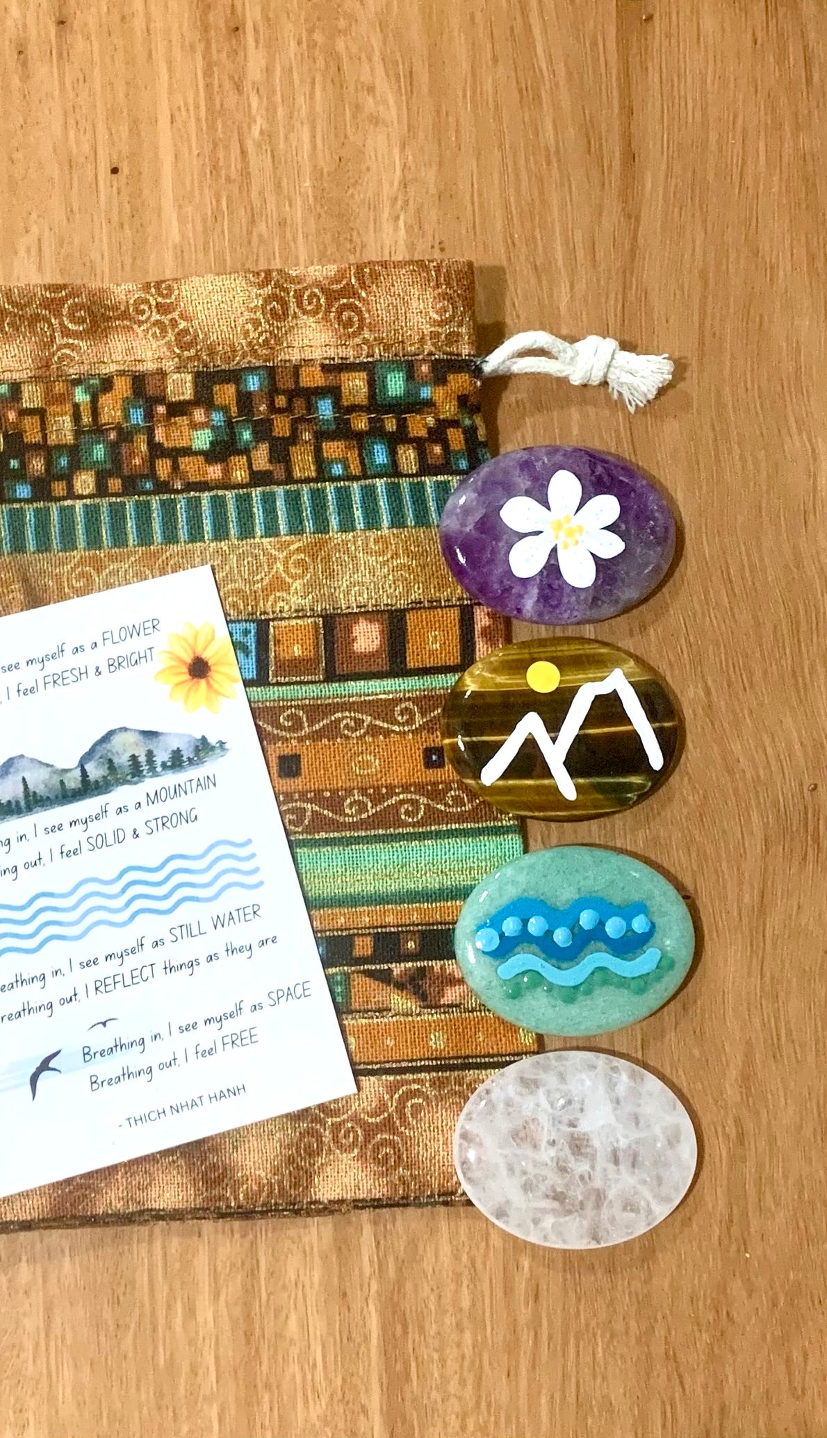 Meditation Set - hand painted stones