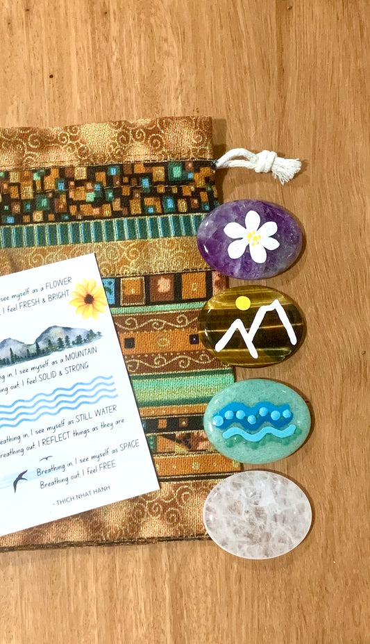 Meditation Set - hand painted stones