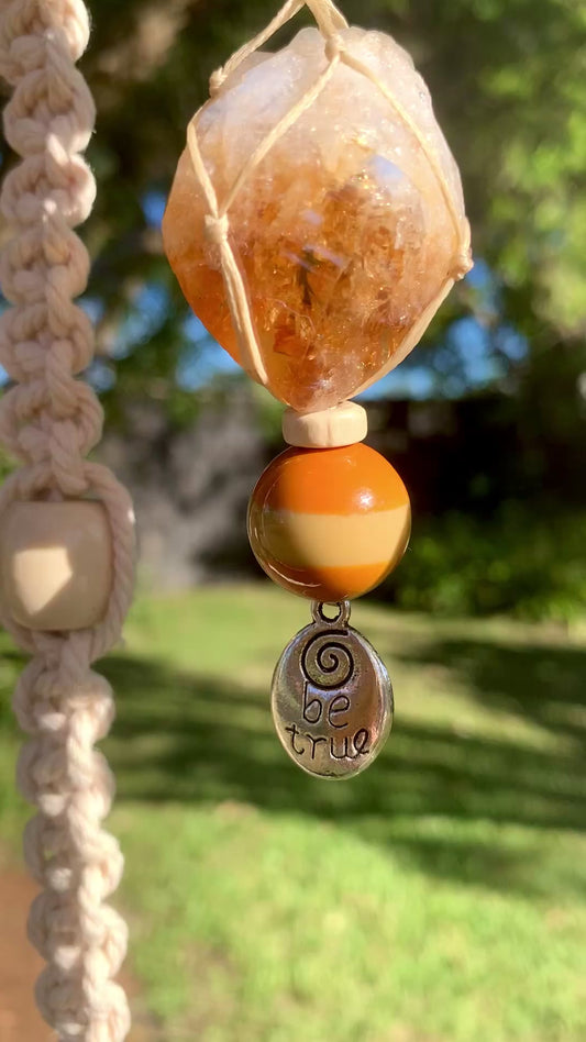 ‘Joy & Prosperity’ Citrine Wallhanging